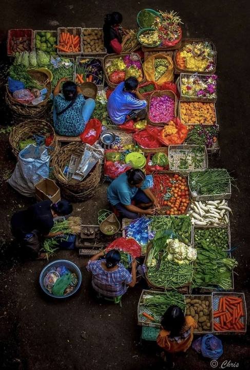 Vegetable Market from Above, Mumbai